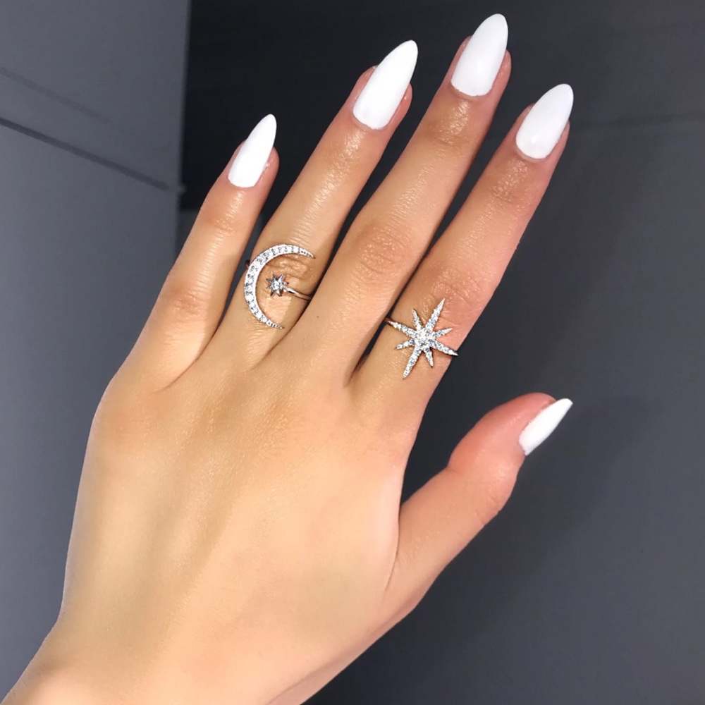 New 925 Sterling Silver Star Ring - Picture 3 of 6